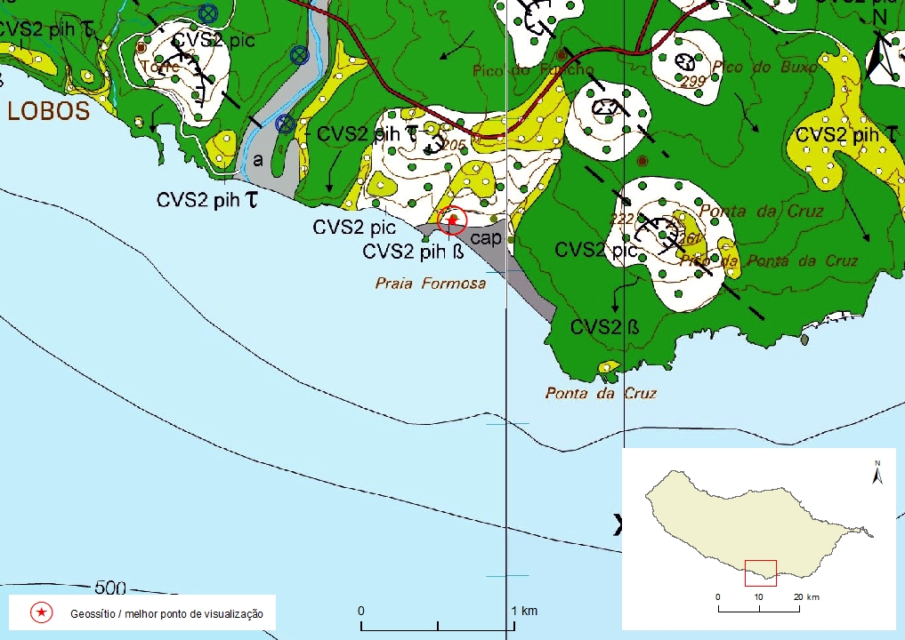 Geological map of Madeira Island detail, Sheet a and b - F02