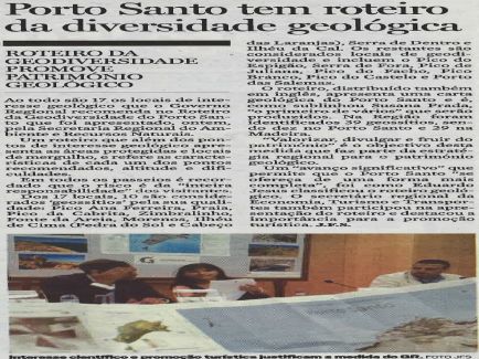 Porto Santo tem roteiro da diversidade geológica (diário de Notícias)