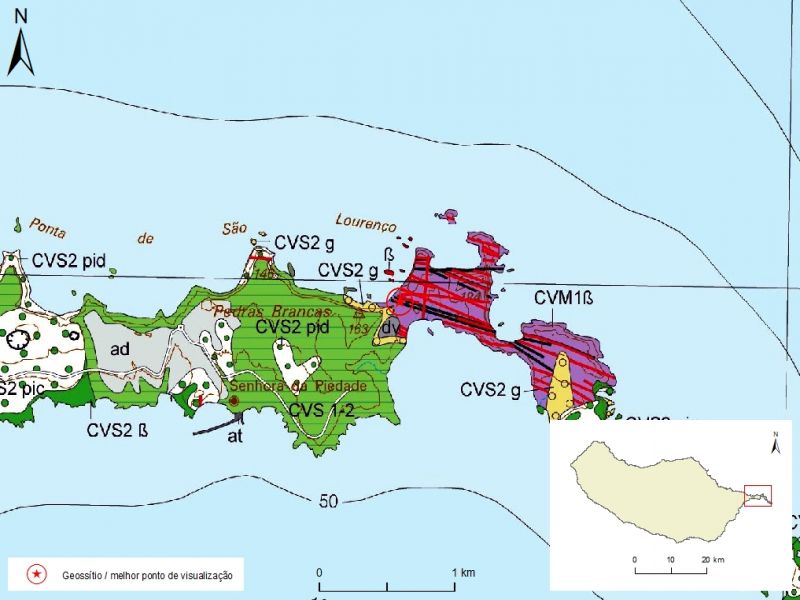 Geological map of Madeira Island detail, Sheet b - M01PSL07