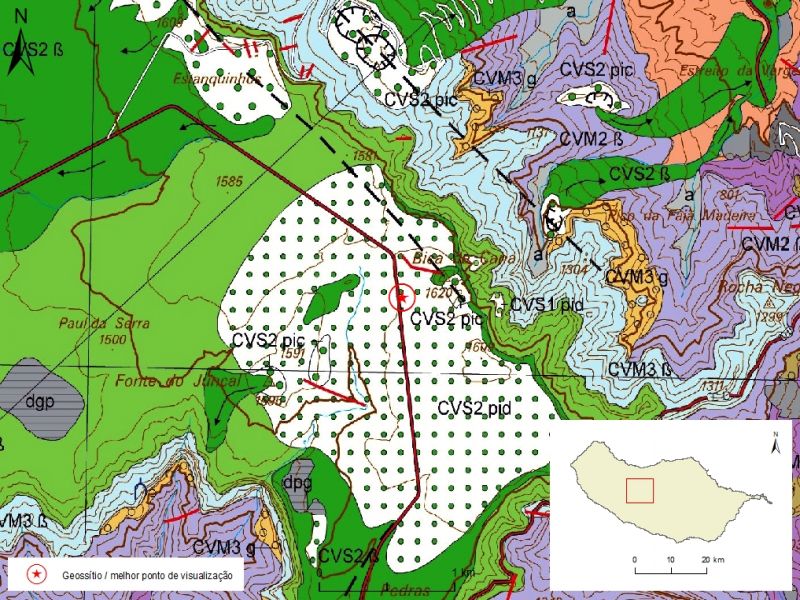 Extrato da carta geológica da ilha da Madeira, folha a - PS02
