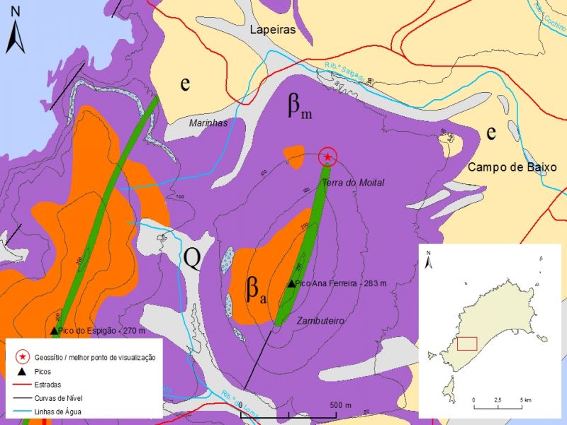 Simplified geological map of Porto Santo Island detail - PSt04