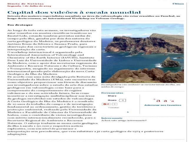 2014/07/07 - "Capital dos vulcões à escala mundial" (Diário de Notícias)