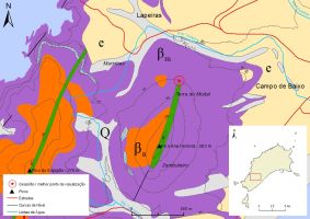 Extrato da carta geológica simplificada da ilha do Porto Santo - PSt01