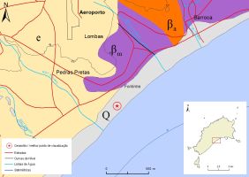 Extrato da carta geológica simplificada da ilha do Porto Santo - PSt10